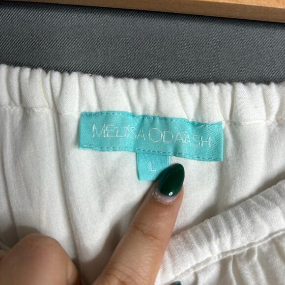 Melissa Odabash Jo Chochet One Shoulder Midi Dress White Size L - Picture 7 of 8